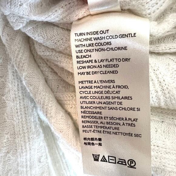 Maeve Anthropologie Womens Faux Wrap Sweater Small White Long Sleeve Pullover - Picture 6 of 6